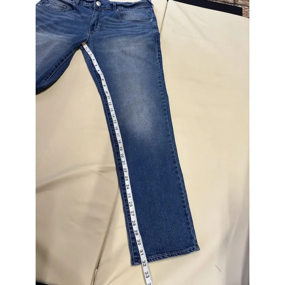 True Religion Geno Jeans Mens 36x32 Light Wash Blue Relaxed Slim Stretch Denim